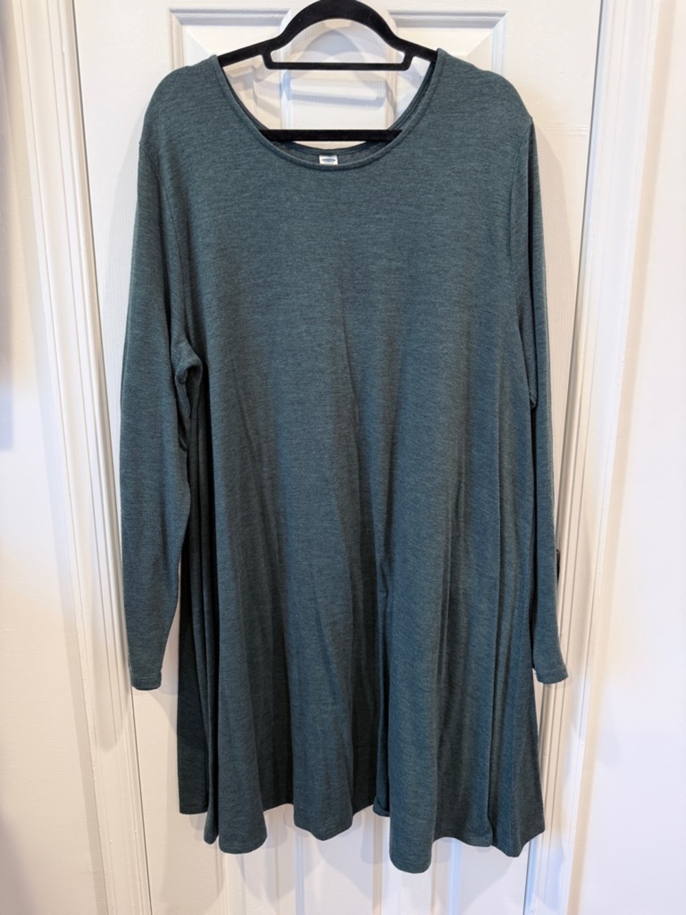 Long Sleeve Green Swing Dress